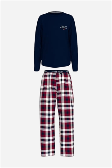 Tommy Hilfiger Pyjamas Straight Set - Desert Sky / Heritage Plaid Rouge